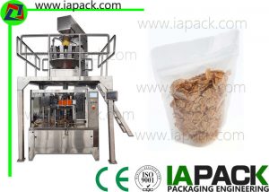 Faixa de enchimento 5-1500g da máquina de embalagem do saco do zíper de Stand-up da máquina de embalagem do malote do suporte do floco de milho