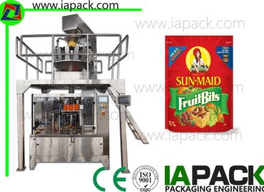Máquina de embalagem de batatas fritas stand up pouch zipper filler sealer