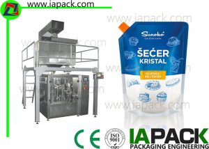 Máquina automática de embalagem de açúcar doypack para açúcar e gengibre em pó
