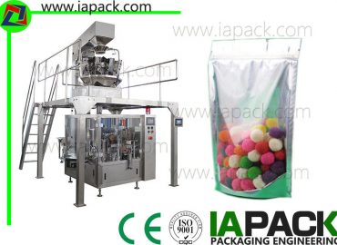 máquina de embalagem do saco dos doces com a máquina de embalagem do doypack do pesador dos multiheads